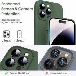  Silikon iPhone 12 Pro-fodral med mikrofiberfoder - Grön