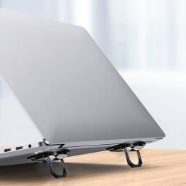  Självhäftande och hopfällbara MacBook-ställ - 2 st - Svart