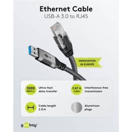  Goobay USB 3.0 till RJ45 Ethernet nätverkskabel