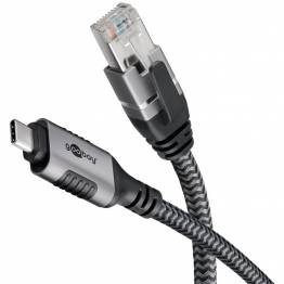 Goobay USB-C 3.1 till RJ45 Ethernet nätverkskabel - 1Gbit/s - 2m