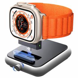 2-i-1 USB-C laddare för Apple Watch med väckarklocka stöd för nattduksbordet