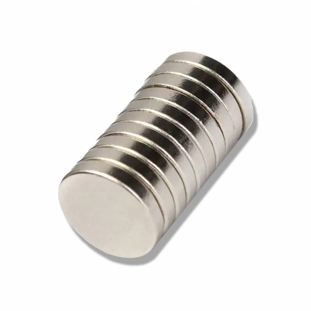 Neodymium supermagnet - skiva - 10 x 2 mm