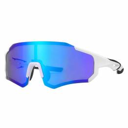 RockBros polariserade cykelglasögon med fodral och ram för linser med styrka - Vit/Blå