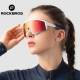 RockBros polariserade cykelglasögon med fodral och ram för linser med styrka - Vit