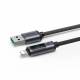 Joyroom vävt USB till Lightning-kabel med display - 1,2m - Svart