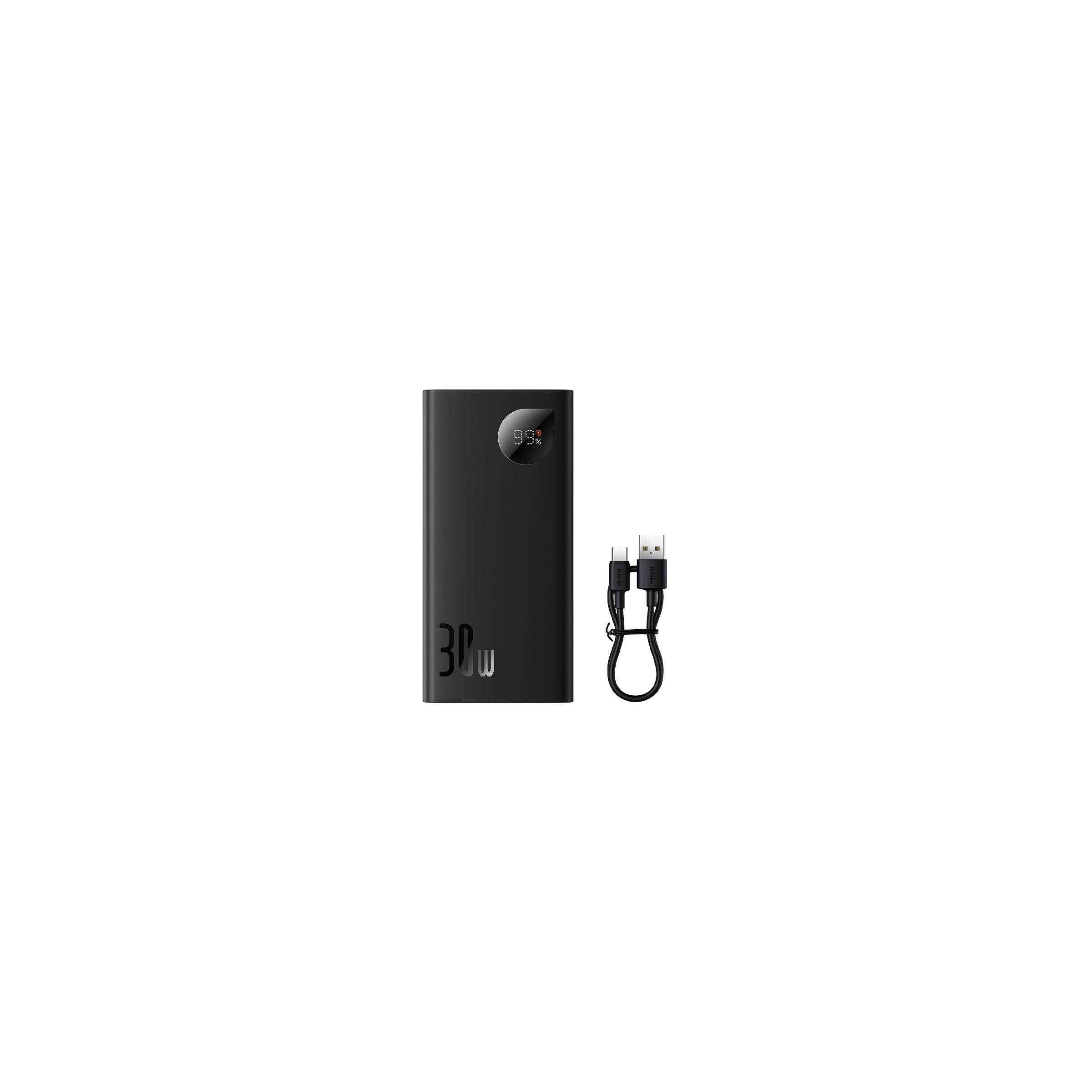 Baseus Adaman2 30w Pd Powerbank Med Usb C Kabel 10.000mah Svart