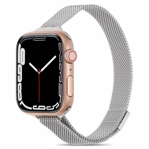 Smal magnetisk milanorem till Apple watch 42/44/45/49 mm - Silver