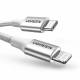 Ugreen vävd USB-C till Lightning-kabel - MFi - 1m - Silver