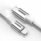 Ugreen vävd USB-C till Lightning-kabel - MFi - 1m - Silver