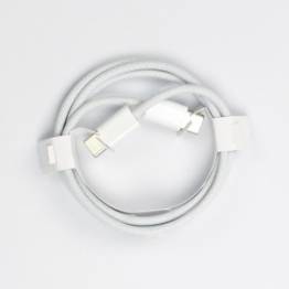  USB-C kabel med nylon vävning - 100W - 1m - Vit