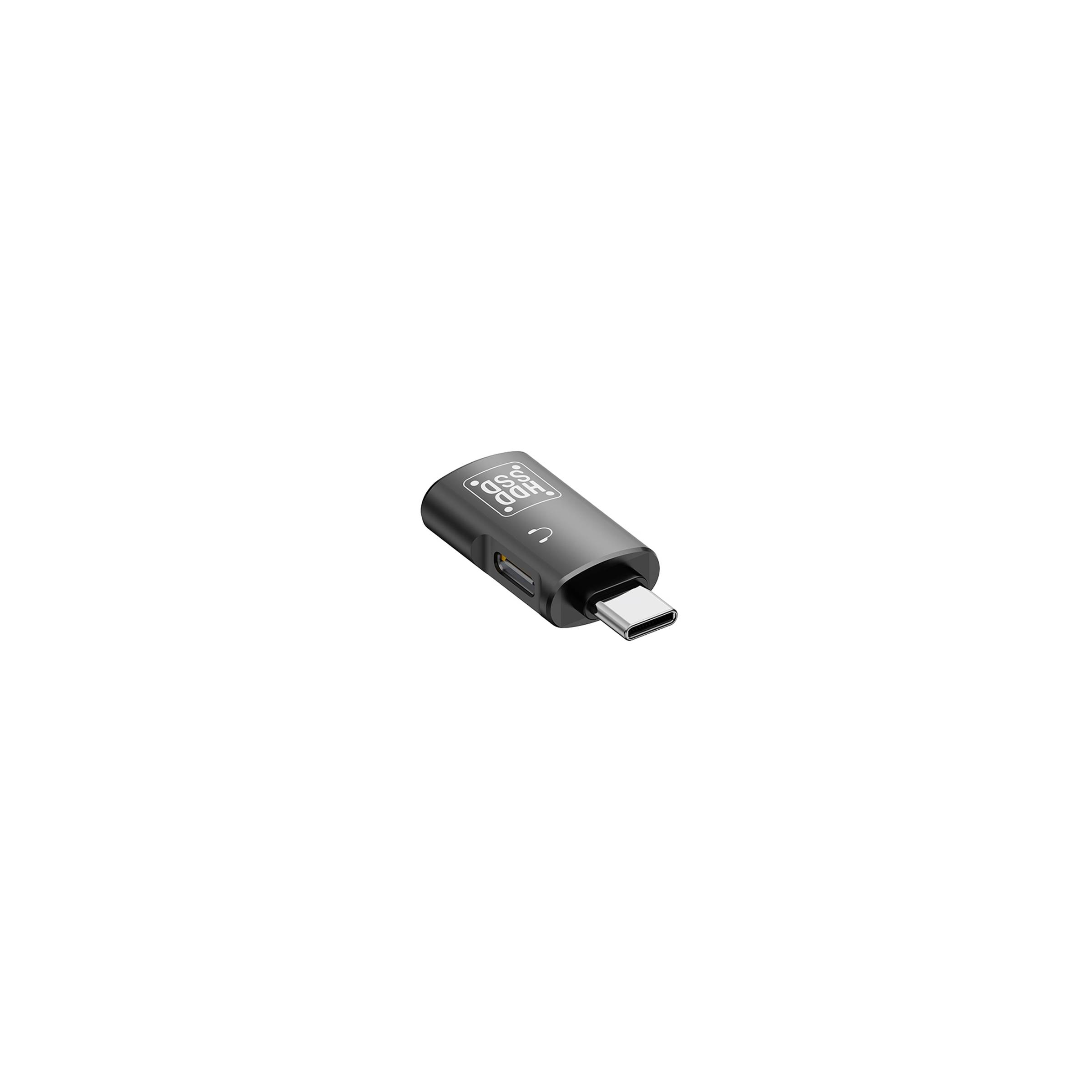 Usb A Hona Till Usb C Hane Med Usb C Port För Headset Svart