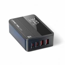 LDNIO 4-portars 65W PD QC 2xUSB-C och 2xUSB-A Mac-laddare med display