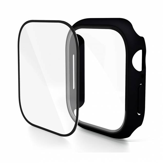 Enkay-skydd med skyddsglas för Apple Watch 10 - 46mm - Svart