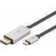 Vävd 8K USB-C för Displayport-kabel - 1m