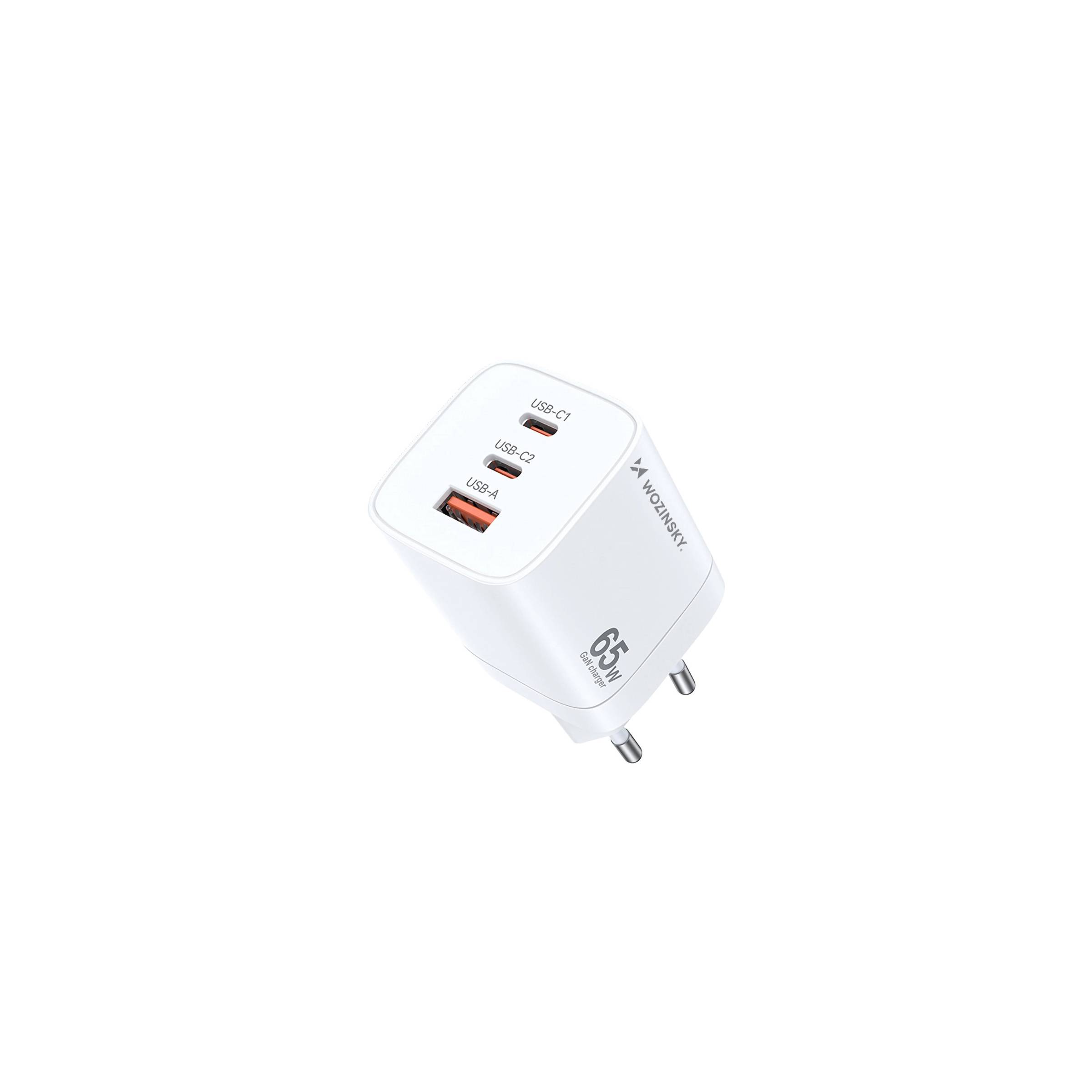 Wozinsky 65w Gan Pd Laddare Med 2x Usb C Och 1x Usb A Portar