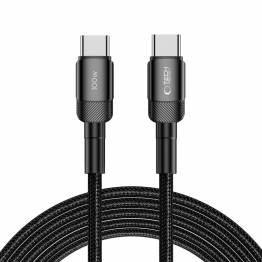 Tech-Protect UltraBoost Evo vävt USB-C kabel 100W PD laddningskabel - Svart - 3m