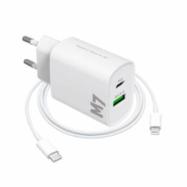 20W laddare för iPhone/iPad med USB-C PD och USB-C för Lightning-kabel