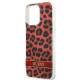 Guess GUHCP13LHSLEOR iPhone 13 Pro / 13 rød hardcase Leopard