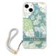 Guess GUHCP13MHFLSN iPhone 13 grøn hardcase med blomsterrem