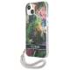 Guess GUHCP13SHFLSB iPhone 13 mini blå hard cover med blomsterrem