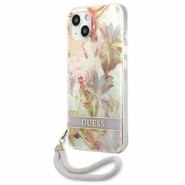  Guess GUHCP13SHFLSU iPhone 13 mini lilla/lilla hardcase med blomsterrem