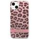 Guess GUHCP13SHSLEOP iPhone 13 mini pink hardcase Leopard