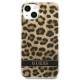 Guess GUHCP13SHSLOW iPhone 13 mini brun hardcase Leopard