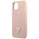 Guess GUHCP13SPSATLP iPhone 13 mini pink hardcase SaffianoTriangle Logo