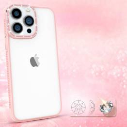  Kingxbar Sparkle Series cover til iPhone 13 Pro med krystaller cover - pink