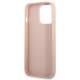 Guess iPhone 13 Pro / 13 pink hardcase SaffianoTriangle Logo kortplads