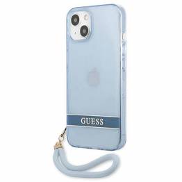  Guess iPhone 13 blå hardcase Translucent Stap