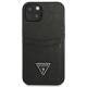 Guess iPhone 13 mini sort hardcase Saffiano Triangle Logo kortholder