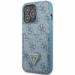  Guess iPhone 13 Pro Max blå hardcase 4G trekantlogo med kortplads