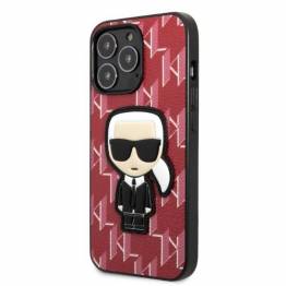  Karl Lagerfeld iPhone 13 Pro / 13 hardcasescover - rød Monogram Ikonik Patch