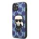 Karl Lagerfeld iPhone 13 hardcase blå Monogram Ikonik Patch