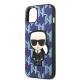 Karl Lagerfeld iPhone 13 mini hardcase blå Monogram Ikonik Patch