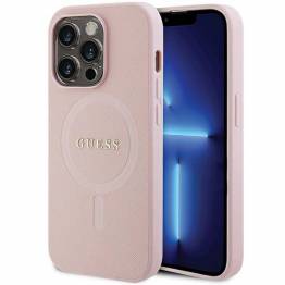 Guess cover til iPhone 13 Pro / 13 - pink Saffiano MagSafe