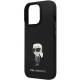 Karl Lagerfeld cover til iPhone 13 Pro / 13 - sort silikone Ikonik metal-pin