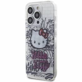  Hello Kitty IML Kitty På Mursten Graffiti-cover til iPhone 13 Pro Max - hvid