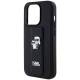 Karl Lagerfeld Gripstand Saffiano Karl&Choupette Pinscover til iPhone 13 Pro / 13 - sort