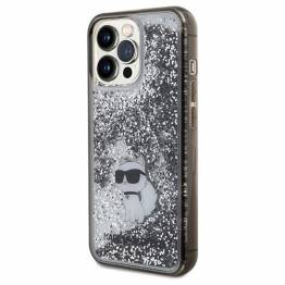  Karl Lagerfeld Flydende Glitter Choupette-sag til iPhone 13 Pro / 13 - transparent