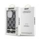 DKNY IML Ternet Mono Mønster & Med striber MagSafecover til iPhone 13 Pro Max - Sort