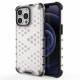 Honeycomb cover med TPU-bumper til iPhone 13 Pro gennemsigtig