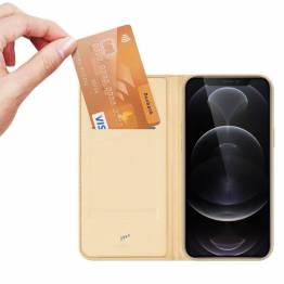  Dux Ducis Skin Pro Bookcase-typecover til iPhone 13 Pro i guld