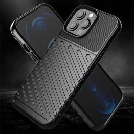  Thunder Case Fleksibel Tough Rugged Cover TPU Cover til iPhone 13 Pro Max sort