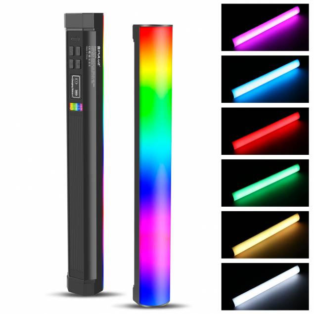 RGB Stick Light LED foto ljus med batteri och justerbar ljusstyrka - 30cm