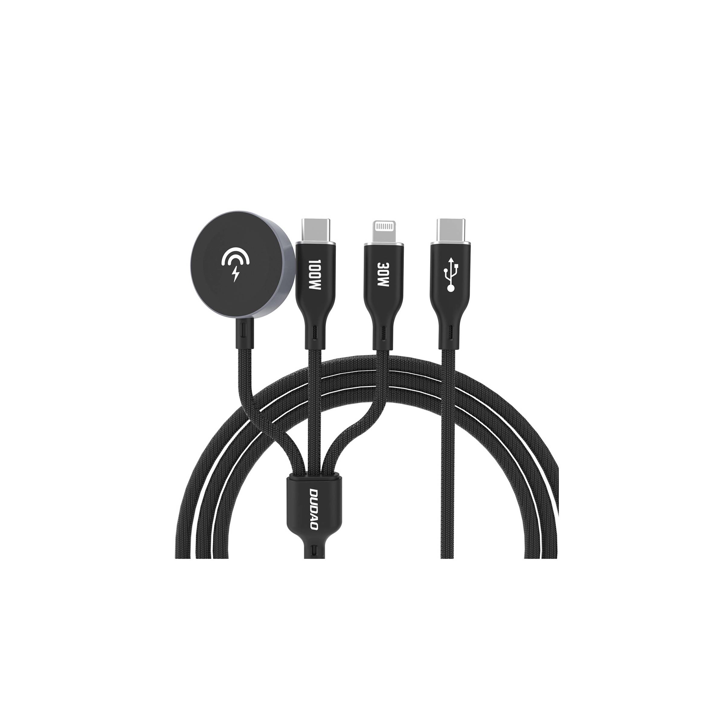 Dudao 3 I 1 Multi Kabel Med 100w Usb C Lightning Och Apple Watch 1 2m