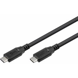 Goobay USB-C kabel 100W PD - USB4 - 40 Gbit/s - 2m - Svart