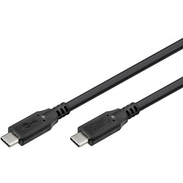 Goobay USB-C kabel 100W PD - USB4 - 40 Gbit/s - 2m - Svart