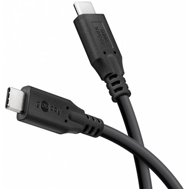 Goobay USB-C kabel 100W PD - USB4 - 40 Gbit/s - 2m - Svart